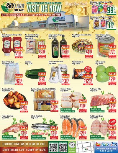 Skyland Food Mart Flyer January 1 to 7