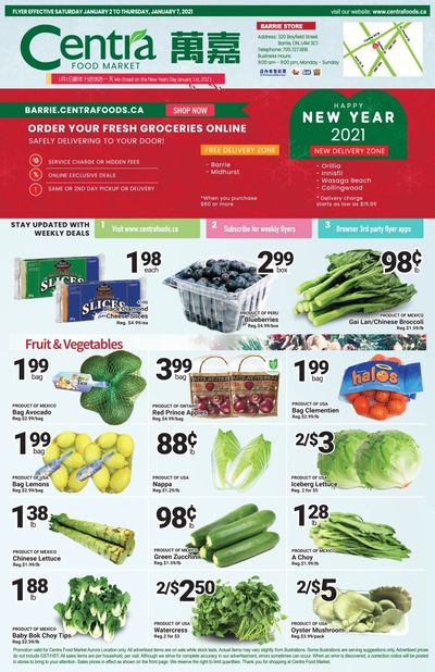 Centra Foods (Barrie) Flyer January 2 to 7