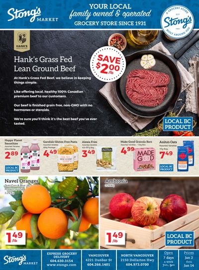 Stong's Market Flyer January 1 to 14