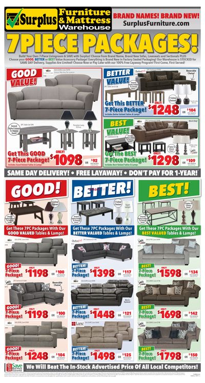 Surplus Furniture & Mattress Warehouse (Fredericton) Flyer September 3 to 30