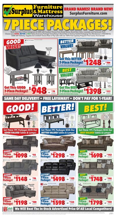 Surplus Furniture & Mattress Warehouse (Edmonton) Flyer September 3 to 30