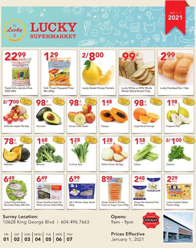 Lucky Supermarket (Surrey) Flyer January 1 to 7