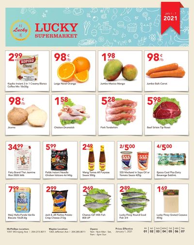 Lucky Supermarket (Winnipeg) Flyer January 1 to 7