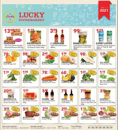 Lucky Supermarket (Calgary) Flyer January 1 to 7