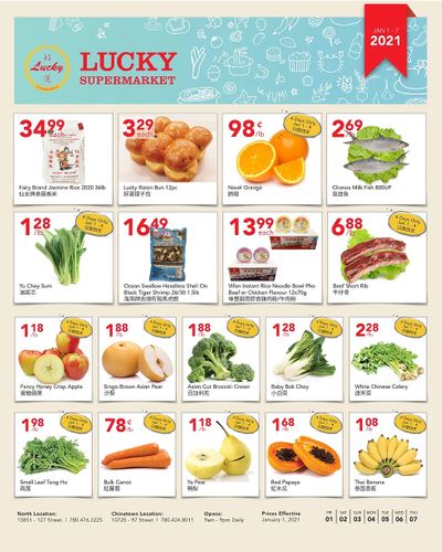 Lucky Supermarket (Edmonton) Flyer January 1 to 7