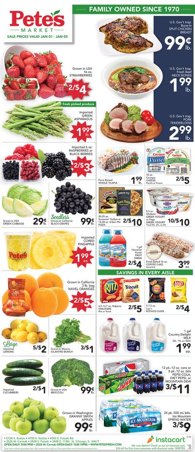 Pete's Fresh Market New Year Weekly Ad Flyer January 1 to January 5, 2021