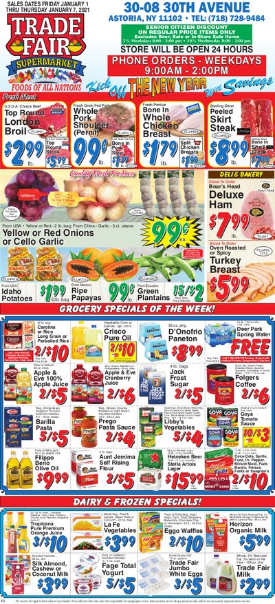 Trade Fair Supermarket New Year Weekly Ad Flyer January 1 to January 7, 2021