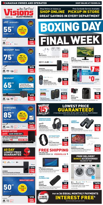 Visions Electronics Flyer January 1 to 7
