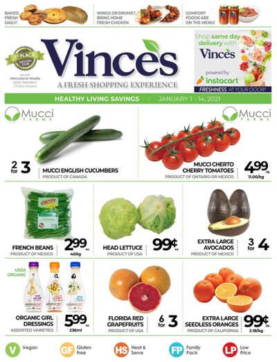Vince's Market Flyer January 1 to 14