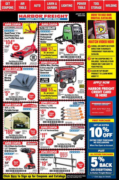 Harbor Freight Weekly Ad Flyer January 1 to January 28