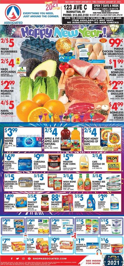 Associated Supermarkets Weekly Ad Flyer January 1 to January 7