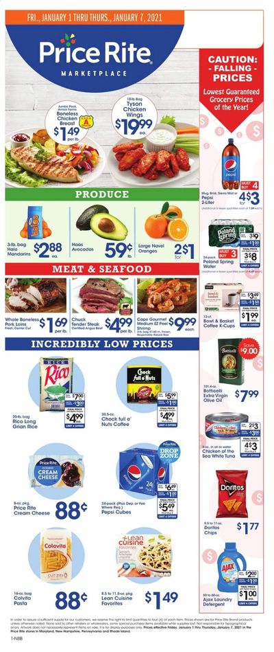 Price Rite (CT, MA, MD, NH, NJ, NY, PA, RI) Weekly Ad Flyer January 1 to January 7