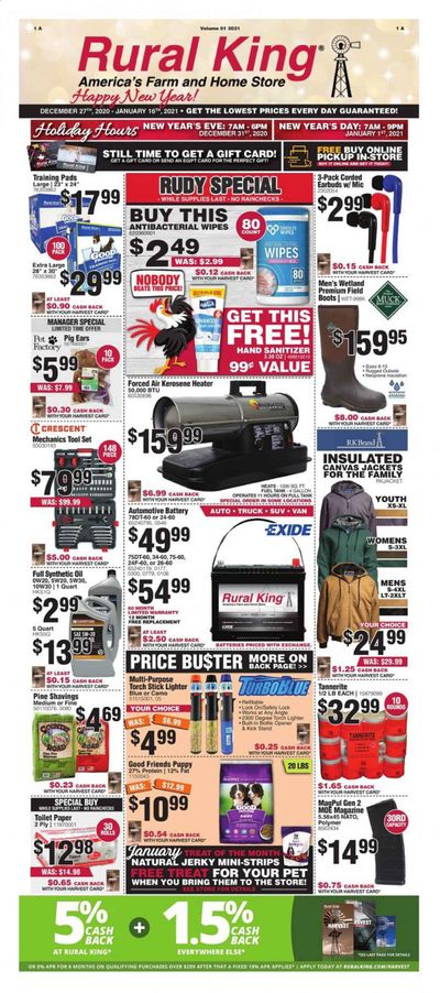 Rural King Weekly Ad Flyer December 27 to January 16