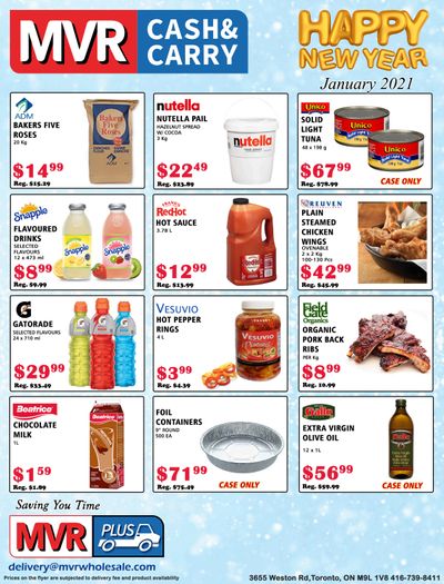 MVR Cash and Carry Flyer January 1 to 31