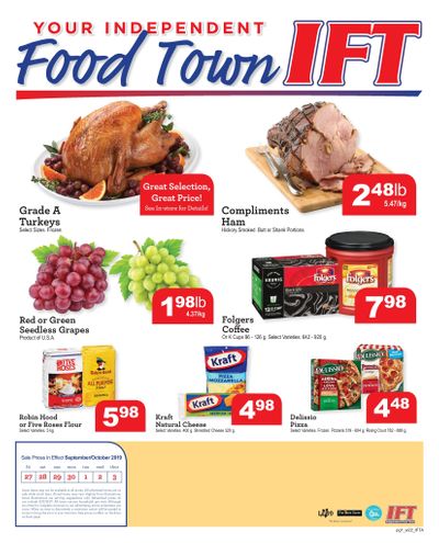 IFT Independent Food Town Flyer September 27 to October 3