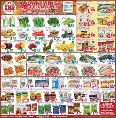 Yuan Ming Supermarket Flyer September 27 to October 3