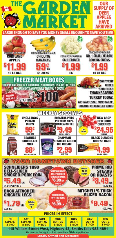 The Garden Market Flyer September 27 to October 3