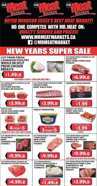 M.R. Meat Market Flyer January 2 to 9