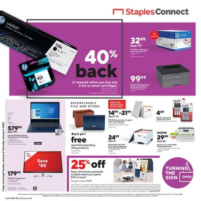 Staples Weekly Ad Flyer January 3 to January 9