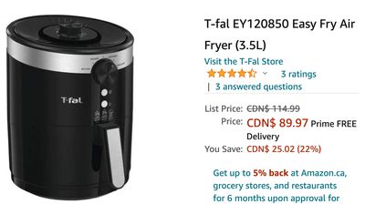 Amazon Canada Deals: Save 22% on T-fal Easy Fry Air Fryer + 43% on Blackwell Men’s Leather Up Boot with Memory Foam Insoles + More Offers
