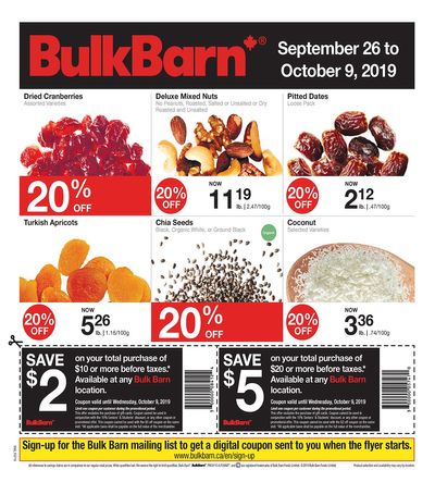 Bulk Barn Flyer September 26 to October 9