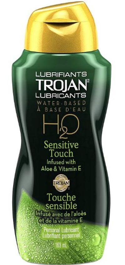TROJAN H20 Sensitive Touch Aloe Infused, Water-based, Personal Lubricant, 163-ml For $8.99 At Amazon Canada TROJAN H20 Sensitive Touch Aloe Infused, Water-based, Personal Lubricant, 163-ml For $8.99 At Amazon Canada