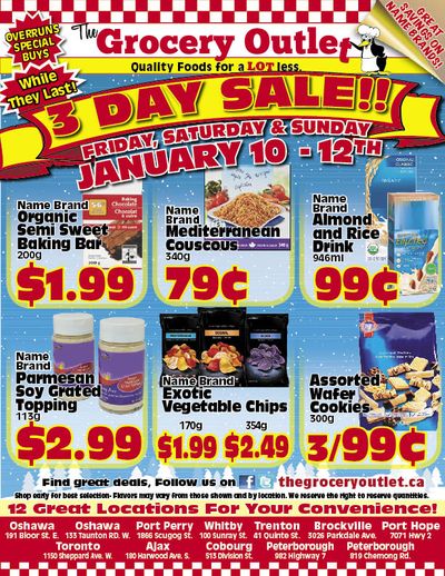 The Grocery Outlet 3-Day Sale Flyer January 10 to 12