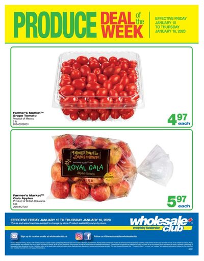 Wholesale Club (West) Produce Deal of the Week Flyer January 10 to 16