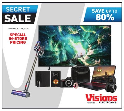 Visions Electronics Secret Sale Flyer January 10 to 16