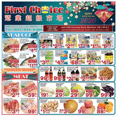 First Choice Supermarket Flyer January 10 to 16