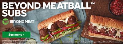 Subway Canada NEW Plant-Based Meatball Subs