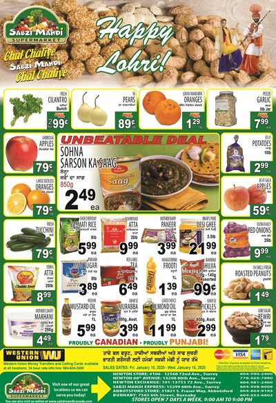 Sabzi Mandi Supermarket Flyer January 10 to 15