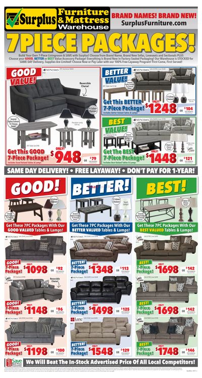 Surplus Furniture & Mattress Warehouse (Brandon) Flyer September 3 to 30