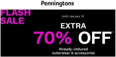 Penningtons Canada Flash Sale: Today, Save an Extra 70&% Off Outerwear, Accessories & Winter Boots!