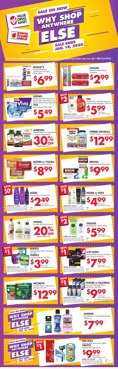 Apple Drugs Flyer January 12 to 18