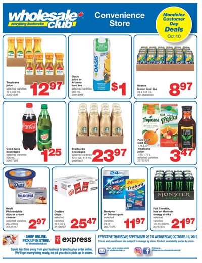 Wholesale Club (West) Flyer September 26 to October 16