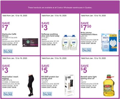 Costco Canada More Savings Weekly Coupons/Flyers for: Quebec, January 13 – 19