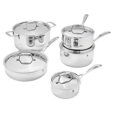 HENCKELS RealClad 5-ply Stainless Steel and Aluminum Clad Cookware Set, 10-piece On Sale for $ 299.99 at Costco Canada