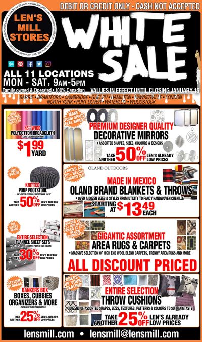 Len's Mill Stores Flyer January 3 to 16