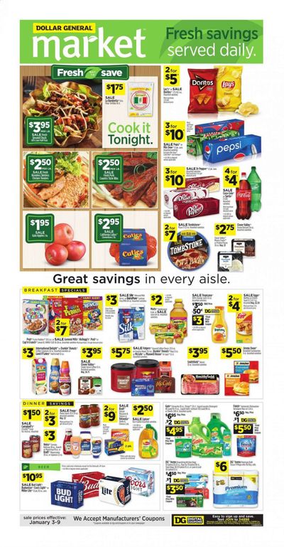 Dollar General (KY) Weekly Ad Flyer January 3 to January 9
