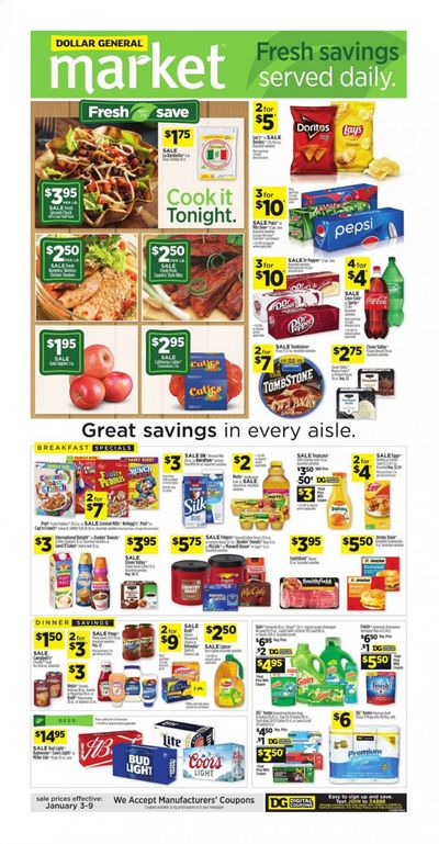 Dollar General (TN) Weekly Ad Flyer January 3 to January 9