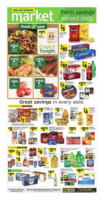 Dollar General (FL) Weekly Ad Flyer January 3 to January 9