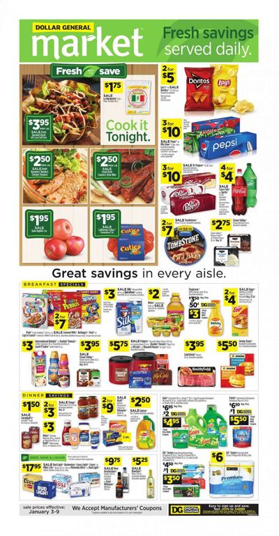 Dollar General (CA) Weekly Ad Flyer January 3 to January 9