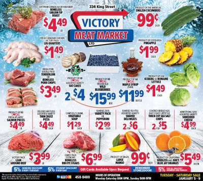 Victory Meat Market Flyer January 5 to 9