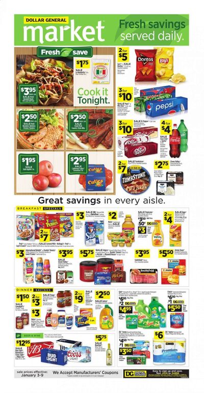 Dollar General (NC) Weekly Ad Flyer January 3 to January 9