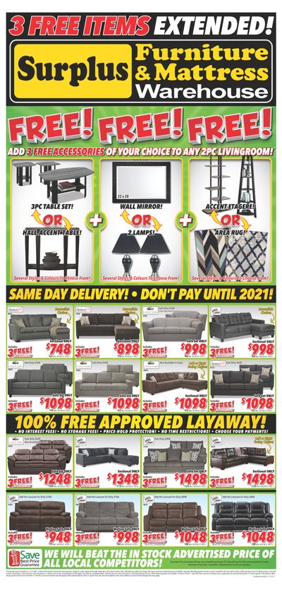 Surplus Furniture & Mattress Warehouse (Saint John) Flyer January 14 to 27