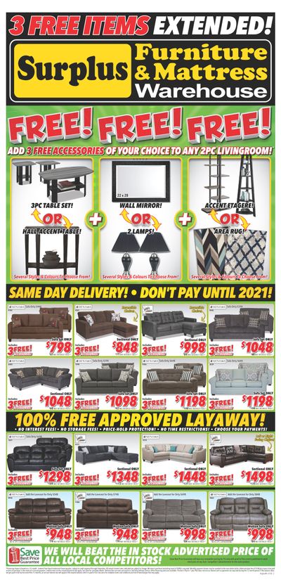 Surplus Furniture & Mattress Warehouse (Regina) Flyer January 14 to 27