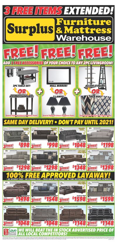 Surplus Furniture & Mattress Warehouse (Grand Falls Windsor) Flyer January 14 to 27