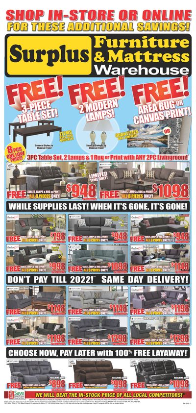 Surplus Furniture & Mattress Warehouse (Sydney) Flyer January 4 to 17