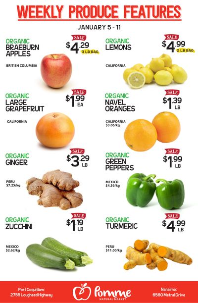 Pomme Natural Market Flyer January 5 to 11